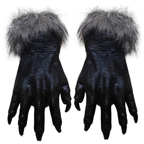 YueYueZou® Werewolf Wolf Paws Gloves Creepy Hairy Gloves for Halloween Party Cosplay