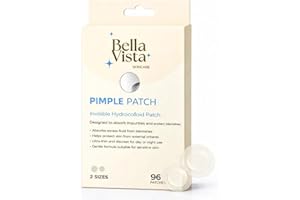Hydrocolloid Pimple Patches | Invisible Spot Cover (96 Count, 2 Sizes) Ultra Thin for Face | Bella Vista Skincare