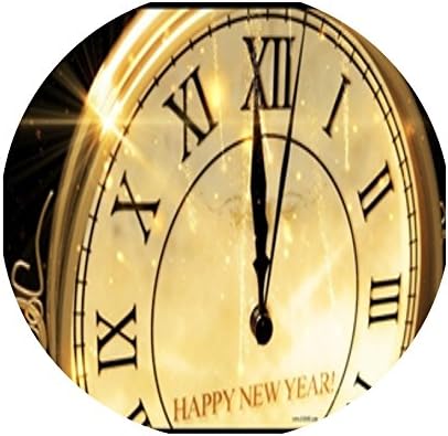 Set of 12 Precut Edible Image Cupcake Topper for Happy New Year Party Celebration, 2" Round