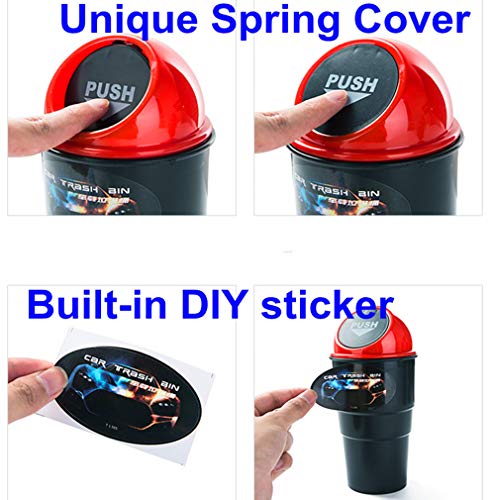 4 AISIBO+Automotive+Holder+Garbage+Black+2pcs