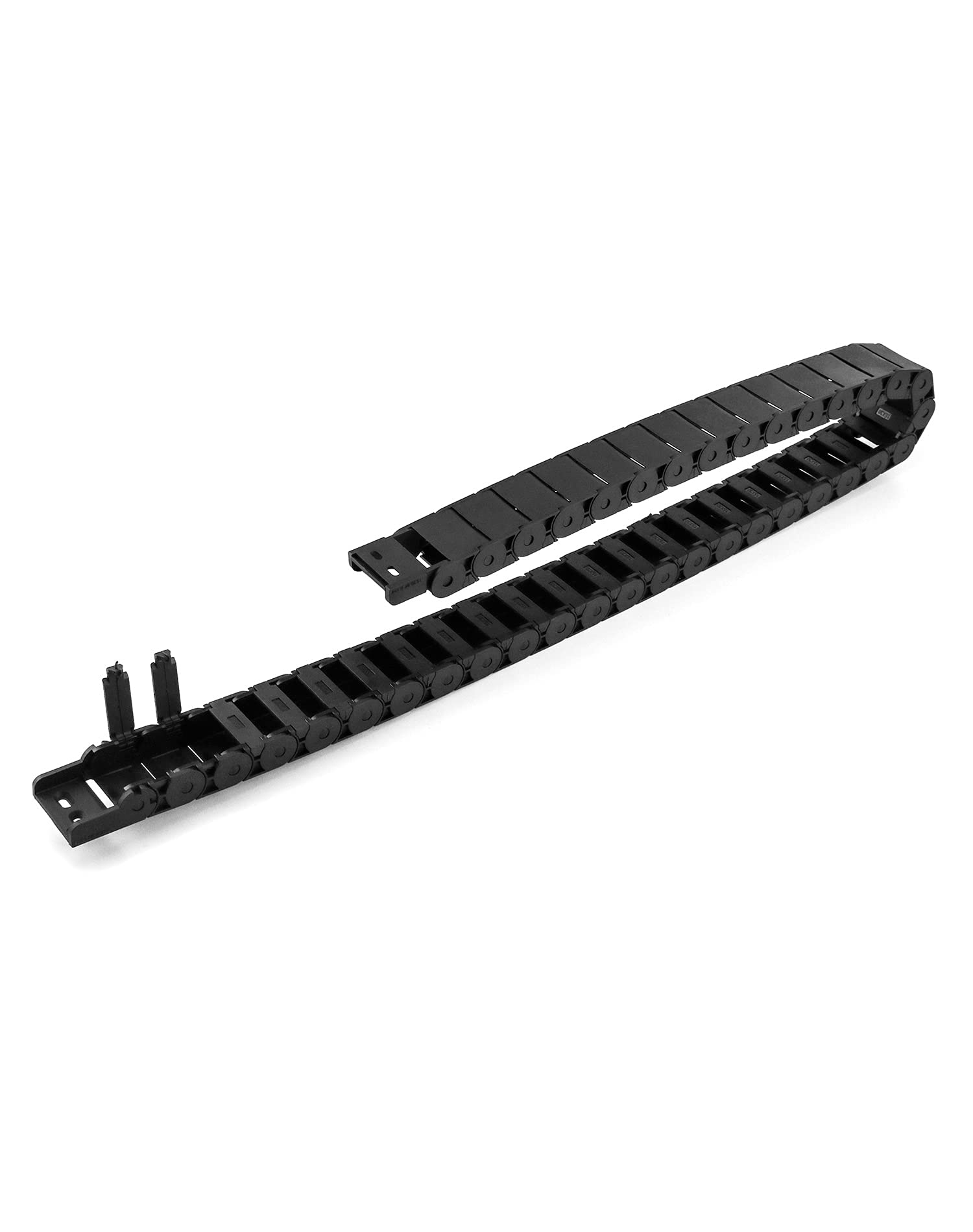 QWORK® Cable Drag Chain, Black Cable Wire Carrier Drag Chain Plastic CNC Machine Tool 15mm x 30mm — image 1