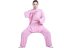 ZooBoo Unisex Mens Chinese Traditional Cotton Tai Chi Uniform Kung Fu Clothing