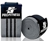 ProFitness Knee Wraps (Pair) with Velcro for Cross Training WODs,Gym Workout,Weightlifting,Fitness & Powerlifting - Best Knee Straps for Squats - For Men & Women- 72