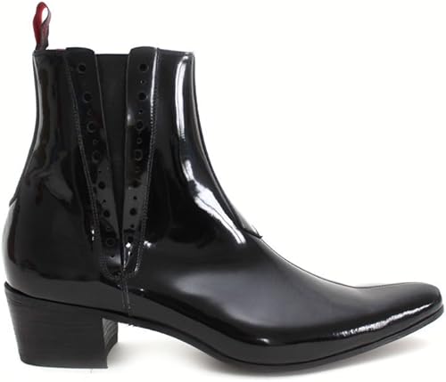 black patent ankle boots uk