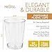 Glitter Disposable Cups | 10 oz. 50 Pack | Clear Plastic Cups | Silver Glitter Plastic Party Cups | Disposable Plastic Wine Glasses for Parties | Plastic Cocktail Glasses | Wedding Holiday Tumblers