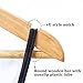StorageWorks 20-Pack Solid Wood Coat Hangers, Wooden Clothes Hangers, Natural Finish