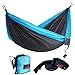 HONEST OUTFITTERS Single & Double Camping Hammock With Hammock Tree Straps,Portable Parachute Nylon Hammock for Backpacking travel