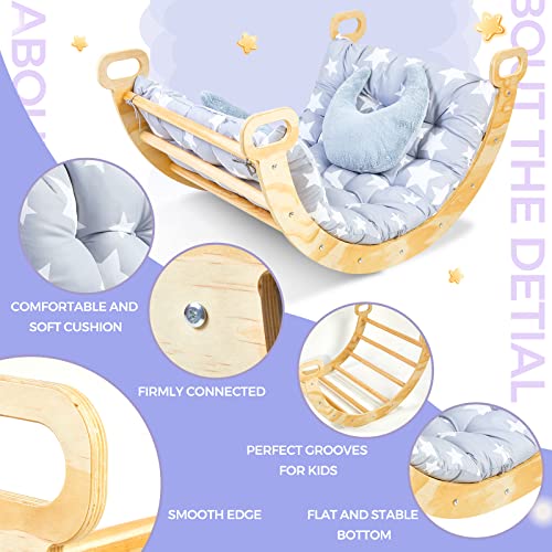 Pickler Rocker Pikler Triangle HIGOGO 3-in-1 Montessori Climbing Arch & Rocker ...