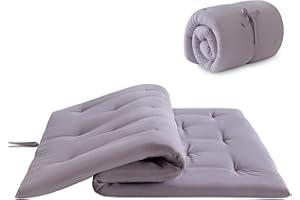 Mollydot Japanese Floor Mattress, Futon Mattress Twin Size 39"x 80", 2.56" Thicken Tatami Mattress, Portable Foldable Floor Bed, Roll Up Futon Cushion, Suitable for Camping Guest Room Dormitory (Grey)