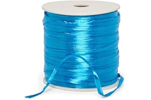 PAPER MART 1/4" Turquoise Pearlized Raffia Ribbon