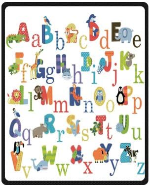 Custom ABC Alphabet 40 inches x 50 inches (Small) soft Fleece Blanket