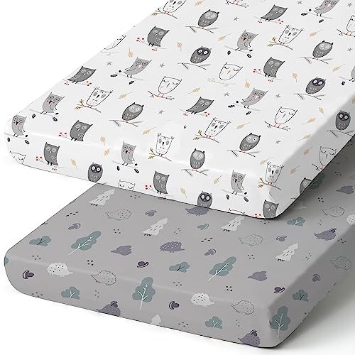 BROLEX Pack Mini Crib Sheets, Stretchy Portable Fitted Playard