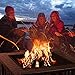 femor 32'' Fire Pit Table Outdoor, Multifunctional Patio Backyard Garden Fireplace Heater/BBQ/Ice Pit, Square Stove with Barbecue Grill Shelf and Waterproof Cover