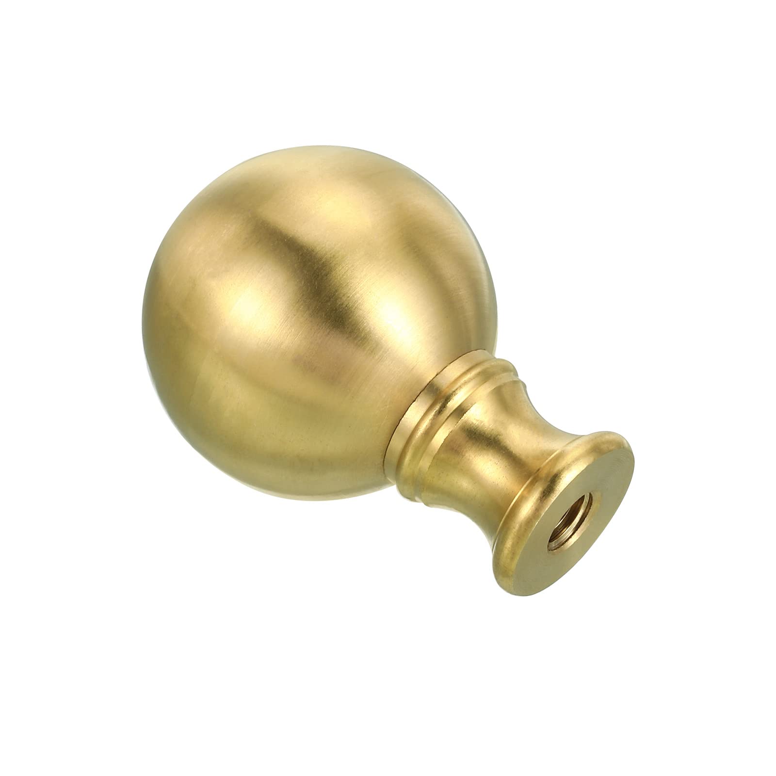 PATIKIL 1/4-27 Lamp Finial Ball Cap Knob, Lamp Shade Harp Top Screw Decoration for Table Lamps Floor Lamps, Brass — image 1