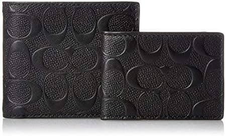 coach compact id wallet in signature leather