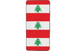 CNTDBU Flag of Lebanon Coral Velvet Bath Towel 27x55-Soft Absorbent Quick Dry Bath Sheet, Lightweight Waffle Weave Towel for 