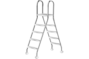 SYAGNOS Above Ground Pool Ladder,54" Heavy Duty Luxury Pool Ladder,4-Steps Swimming Pool Ladder,304 Stainless Steel,for Indoor/Outdoor Pools,Anti-Slip Ladder,Easy to Assemble and Climb