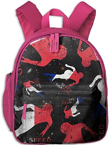 Flag Of France Speed Skating Children Unisex Print School Bags Lightweight School Pocket Bookbags