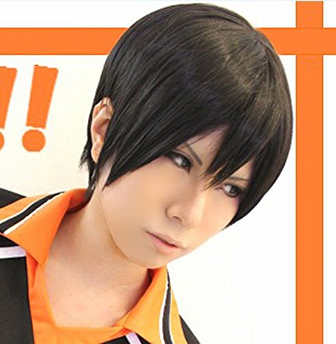 Happylifehere Anime Cosplay Short Black Wig Heat-temperature Resistant Party Wigs
