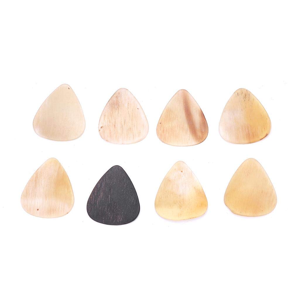 8 PCs Horn Guitar Picks Cattle Picks Plectrums for Guitar Ukulele Mandolin Banjo Bright Vibrant Sounds Instrument Accessory