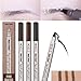 Ethradia Tattoo Eyebrow Pen With 4-Tip Brow，Eyebrow Definer/Brow Wiz， Waterproof Eyebrow Pencil Brow Gel for Eyes Makeup (Brown)
