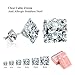 LUXU kisskids 6 Pairs Stainless Steel Stud Earrings Hypoallergenic Cubic Zirconia 316L Earrings Stainless Steel CZ Earrings 3-8mm for Women Girls