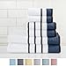 Great Bay Home Decorative Bath Towel Set - Luxury Cotton 6 Piece Towel Set - 2 Bath Towels, 2 Hand Towels, 2 Washcloths - Luxurious, Ultra-Soft, Durable Towels for Bathroom Decor (Blue/December Sky)