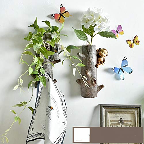 Decorative Shelves - American Rural Creative Wall Flower Arranging Device Bedroom Animal Decoration Key Hook Hanging - Organizer Black Unit Square Round Wall Narrow Standing Standalone Wh