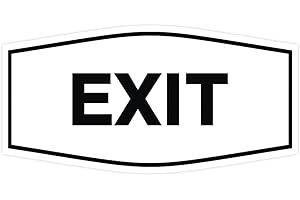 ALL QUALITY Fancy EXIT Sign (White) - Large