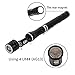 BOGZON Multipurpose Illuminated & Magnetic Pickup/Electric Torch - Metal Flexible Conduit LED Flashlight, Powered By 4 LR44 Button Cells, Black