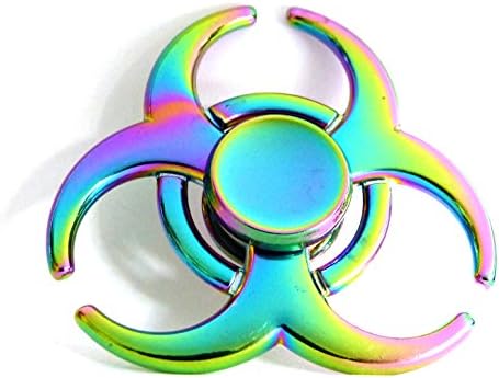 Fidget Spinner EDC Sensory Hand Toy Ideal for Stress Relief, ADD, ADHD, Autism, Focus – Unique Aluminium Alloy Rainbow Color Tri Design and Durable Metal Bearings for High Top Speed, Prime Delivery