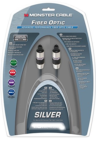 Monster silver advanced performance fiber optic audio cable - 4 f…