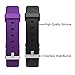 Henoda Silicone Bands for Fitbit Alta,Alta Strap Style,Large,Small (2PCS Texture Black+Plum)