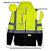 New York Hi-Viz Workwear H9012 Men's ANSI Class 3 High Visibility Class 3 Sweatshirt, Full Zip Hooded, Lightweight, Black Bottom Medium