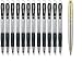 Pilot G2 Mechanical Pencils, 0.7mm HB Lead, Black/Clear Barrels, 12 Pack Bundled with Plexon Metal Roller Pen