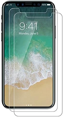 iPhone X Screen Protector Glass, ATGlass Tempered Glass Screen Protector for Apple iPhone X (2-Pack)