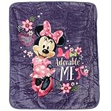 Disneys Minnie Mouse Plush Throw Blanket, Adorable Me, Twin Size 60x80 inches