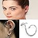 Sumanee Vintage Snake Wind Temptation Silver Ear Stud Gothic Punk Cuff Wrap Earrings JP