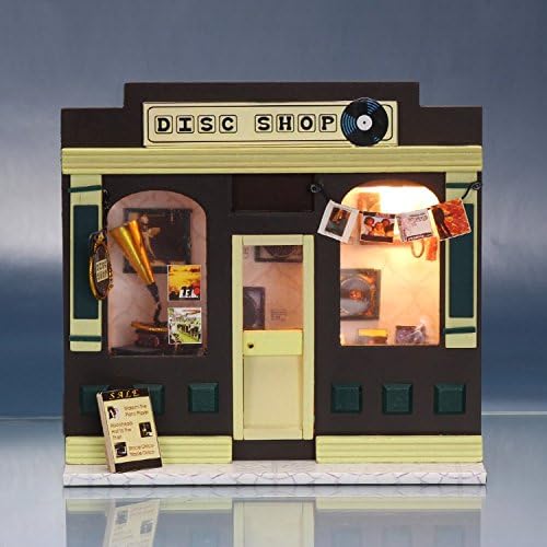 Ling@ DIY Cabin (Record Shop) 3D Stereoscopic Handmade Architectural Model Desktop Decoration Boys and Girls Birthday Gift