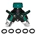Philonext TedGem Garden Hose Splitter, Ball Valve Hose Connector Fits with Outdoor Faucet, Sprinkler & Drip Irrigation Systems