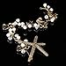 1Pcs Gorgeous Handmade Starfish Hairband Women Mermaid Headband Gold Crystal Beads Pearl Hair Jewelry Crown Bridal Wedding Hair Accessories