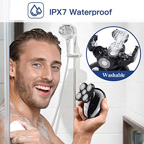 Electric Razor for Men 5 in 1 Mens Electric Shaver Beard Trimmer Multifunctional Grooming Kit Rechargeable with Nose Hair Trimmer Balding Clippers Waterproof