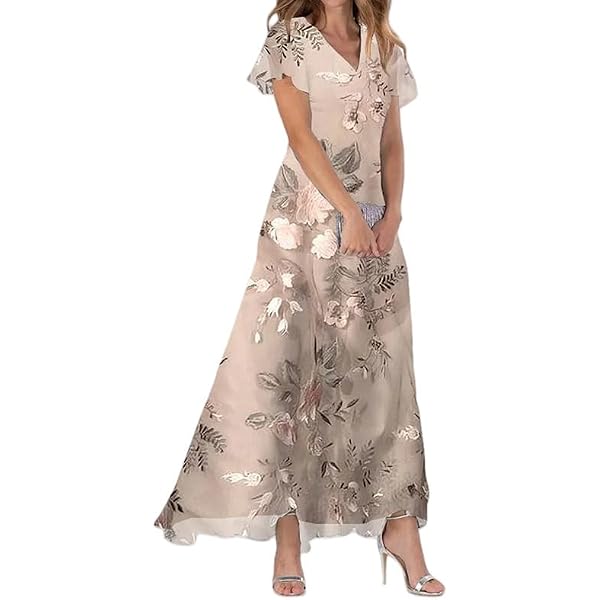Women's Flowy Swing Chiffon Floral Tank Maxi Dress Deep V Neck A-line  Belted High Waist Party Dresses Slit Long Prom Sundress Green at Amazon  Women's Clothing store