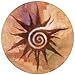 Thirstystone Spiral Sun Natural Sandstone Coaster 4 Pack Eco-Friendly, Absorbent, Easily Wipes Clean