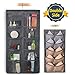 Closet & Door Hanging Organizer with Rotating Metal Hanger, Mesh Pockets and Dual Sided Wall Shelf Wardrobe Storage Bags for Bra Sock Shoe Jewelry Gadget