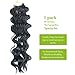 Wavy Senegalese Twist Crochet Braids Synthetic Kanekalon Crochet Hair Curly Twist Braiding Hair (18 Inch, 1B#,3packs)Elisha