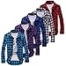 Easy Hot Fashion Casual Classic Men's Plaid Long Sleeve Slim Fit Shirt Top