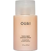 OUAI Thick Shampoo Travel Size - Moisturizing Shampoo with Keratin, Marshmallow Root, Shea Butter, Avocado Oil for Thick Hair - Strengthens & Hydrates - Paraben & Sulfate Free (3 Fl Oz)
