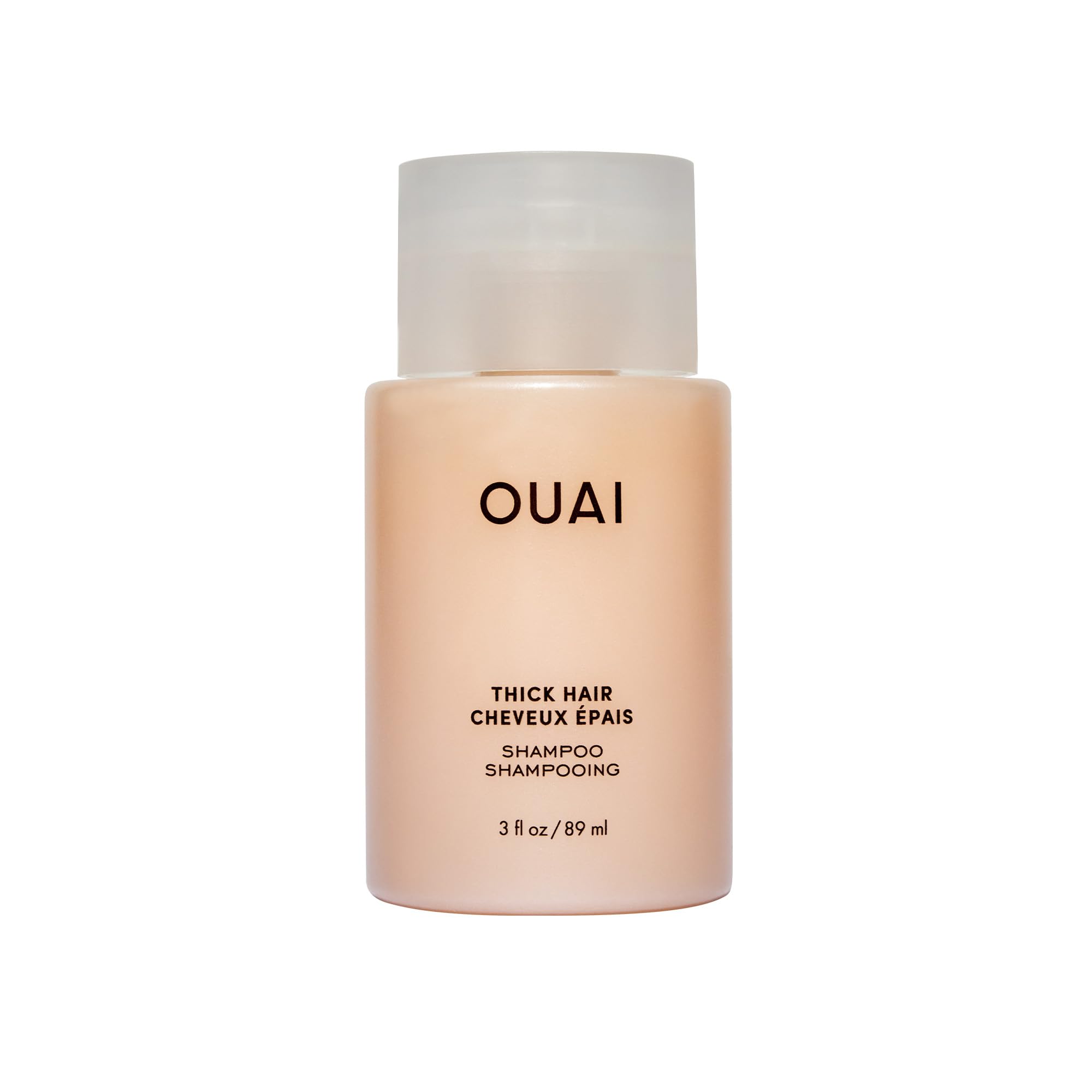 OUAI Thick Shampoo Travel Size - Keratin, Marshmallow Root, Shea Butter & Avocado Oil for Thick Hair - Strengthens, Hydrates - Paraben, Phthalate, Sulfate Free Shampoo - 89ml — image 1