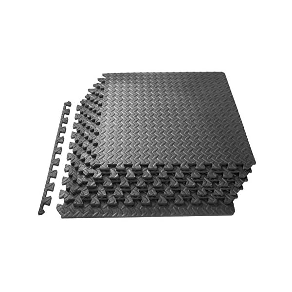 ProsourceFit Exercise Puzzle Mat 12mm (½ inch), 2.2 SQ. M, 6 Tiles, EVA